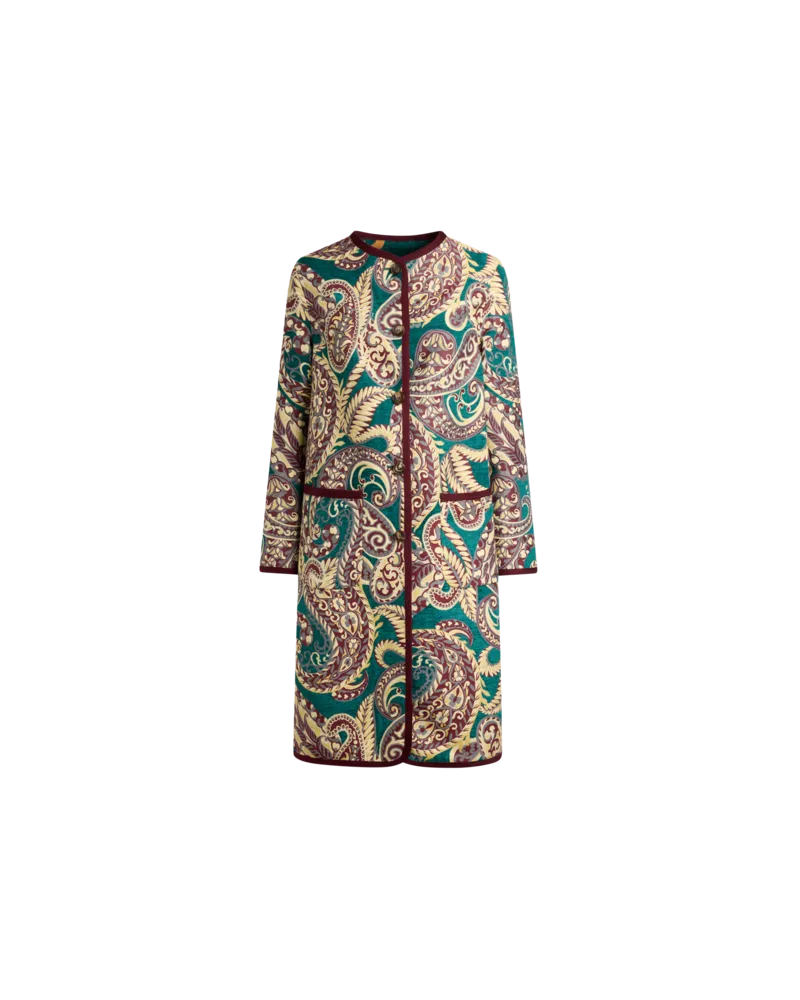 Etro Wendbarer Mantel Aus Jacquard-chenille, Damen, Hellblau, Größe Hellblau