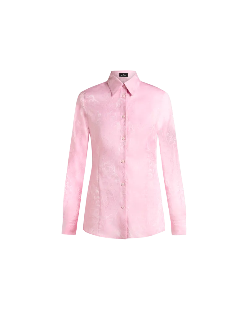 Etro Tailliertes Hemd Mit Paisley-jacquardmuster, Damen, Rosa, Größe Rosa