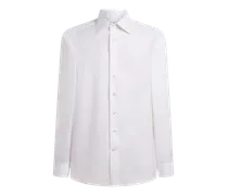 Jacquard-hemd Aus Baumwolle Mit Medaillon-motiv, Herren, Weiß, Größe