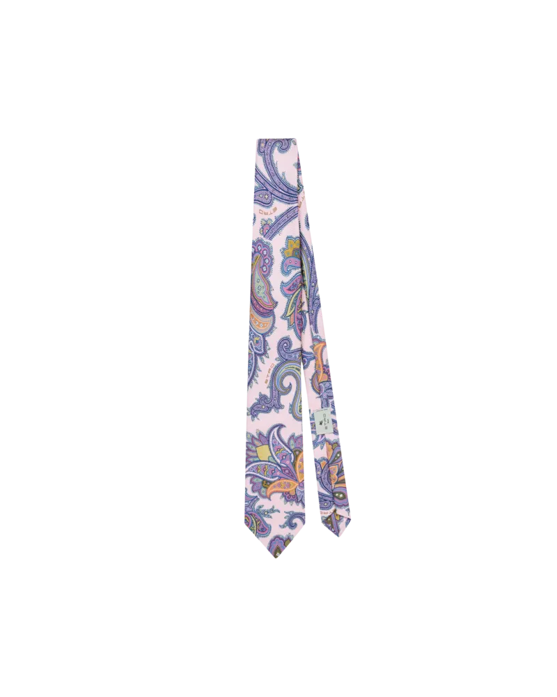 Etro Seidenkrawatte Mit Paisleymuster, Herren, Rosa Rosa