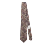 Krawatte Aus Seidenjacquard Mit Paisleymuster, Herren, Beige