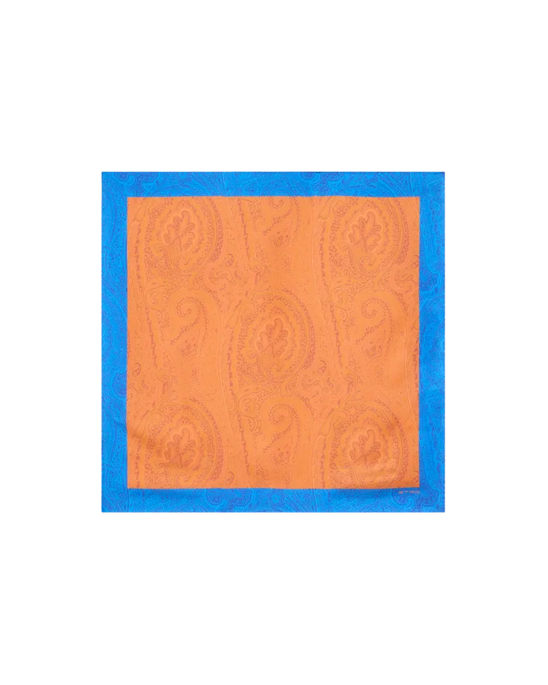 Etro Tuch Aus Seide Mit Paisley-motiv, Damen, Orange Orange