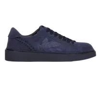 Sneakers Aus Veloursleder, Herren, Blau, Größe