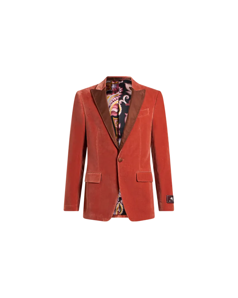 Etro Einreihiger Blazer Mit Brusttasche, Herren, Rosa, Größe Rosa