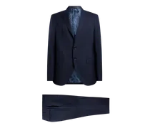 Einreihiges Kleid Aus Schurwolle, Herren, Navyblau, Größe