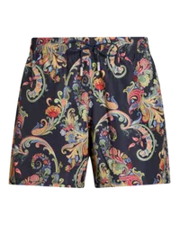 Etro Badeshorts  Summer Mit Paisley-print, Herren, Navyblau Navyblau