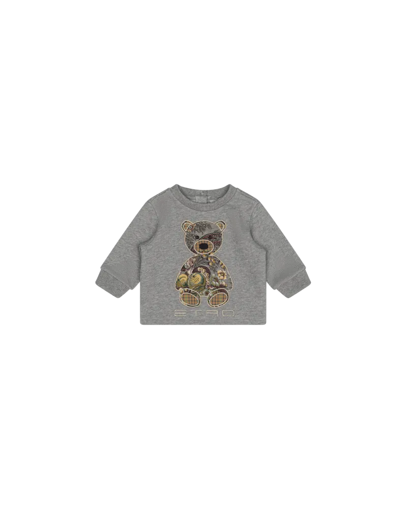 Etro Sweatshirt Mit Eingesetztem Teddybär, Grau, Größe Grau