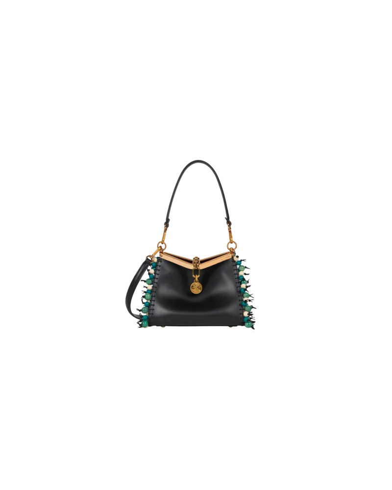 Etro Kleine Tasche Vela Mit Kugeln, Damen, Schwarz Schwarz