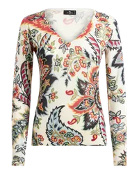 Etro Paisley-pullover Aus Kaschmir Und Seide, Damen, Beige Beige