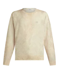 Etro Wollpullover Mit Paisley-print, Herren, Grau Grau