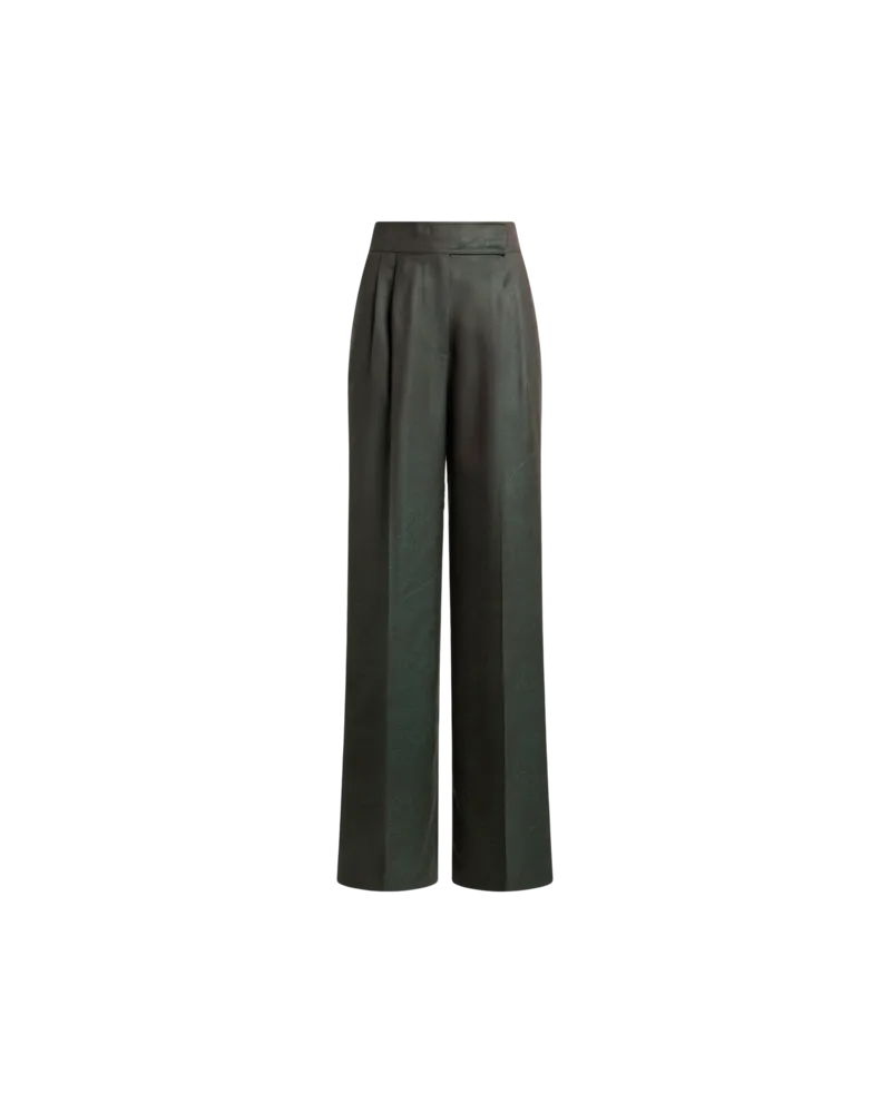 Etro Jacquardhose Aus Wolle Mit Abnähern Und Paisley-motiv, Damen, Grün, Größe Grün