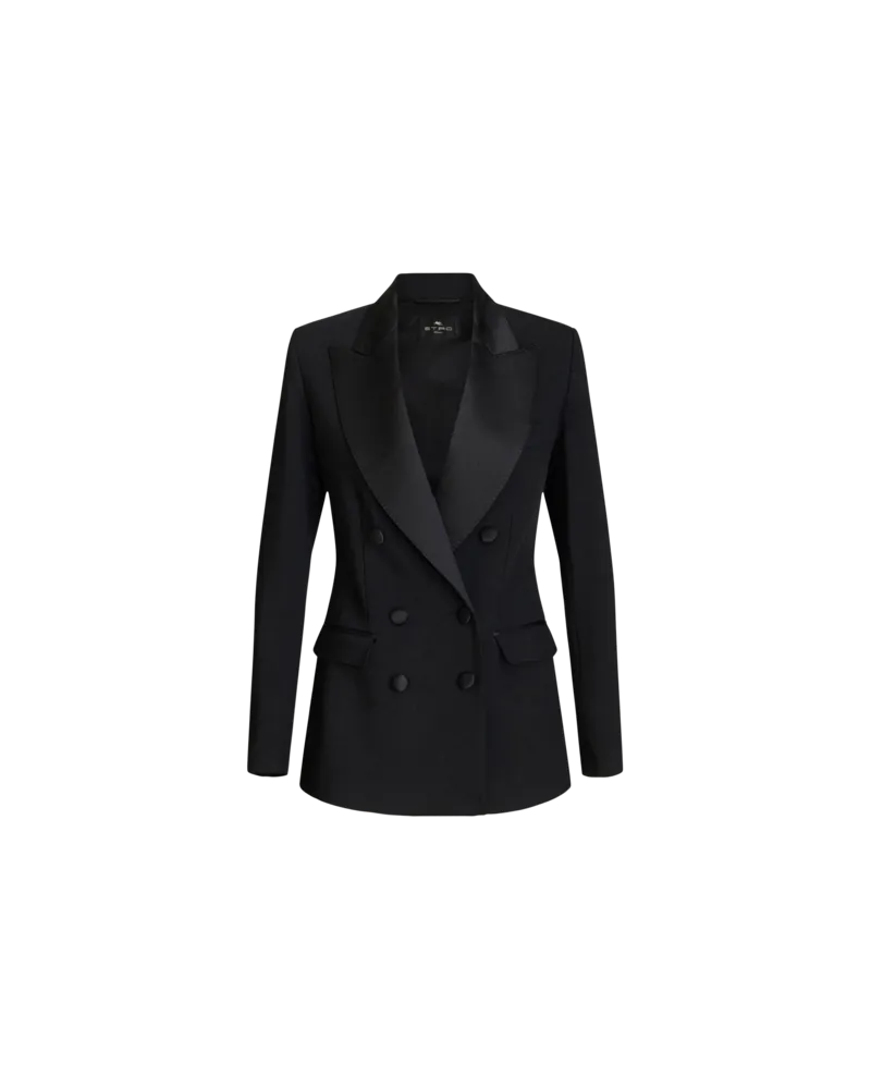 Etro Zweireiher-blazer Im Schneiderstil, Damen, Schwarz Schwarz