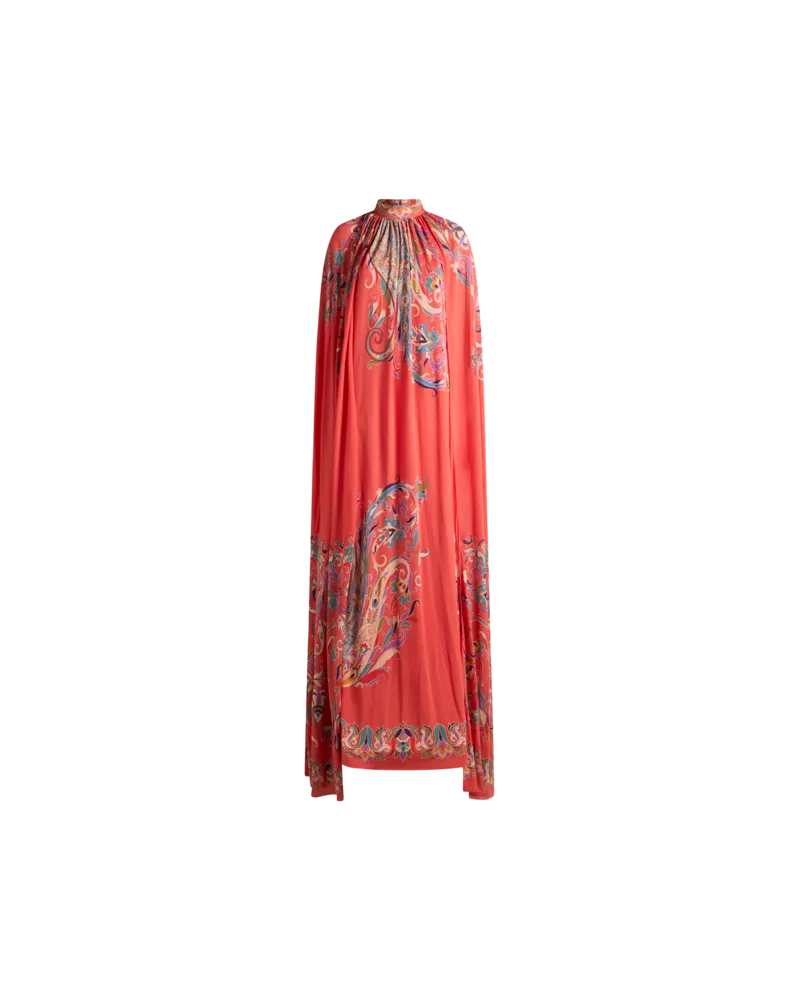 Etro Kaftan-kleid Aus Bedrucktem Jersey, Damen, Rot, Größe Rot