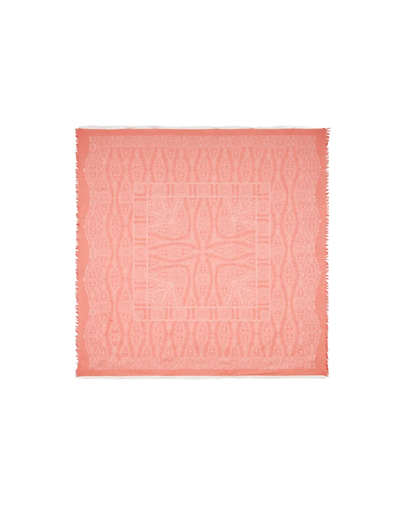 Etro Schultertuch Mit Medaillons Und Paisley-jacquardmuster, Damen, Rosa Rosa