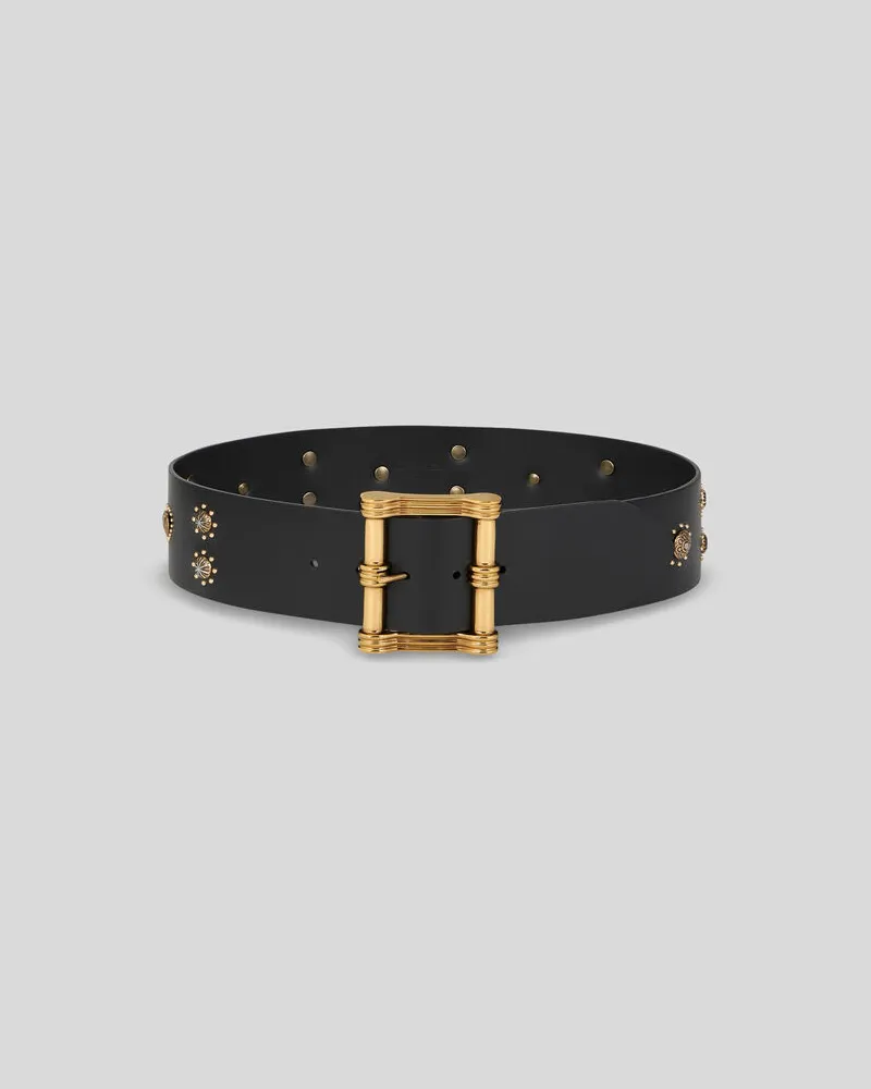 Etro Ledergürtel Mit Nieten, Damen, Größe 