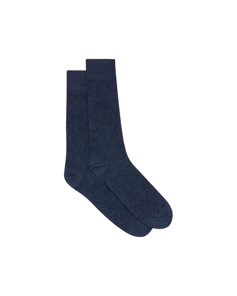 Etro Jacquard-socken Mit Paisley-muster, Herren, Navyblau, Größe Navyblau