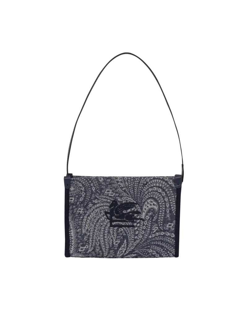 Etro Tasche Aus Denim Jacquard Paisley, Blau, Größe Blau