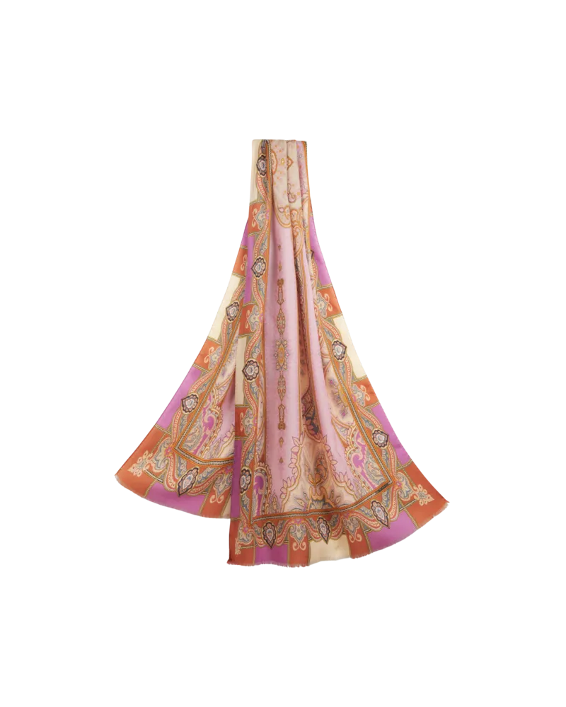 Etro Schal Mit Barock-muster, Herren, Rosa Rosa
