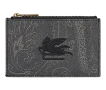 Kartenetui Mit Arnica-muster Und Pegaso, Herren, Schwarz