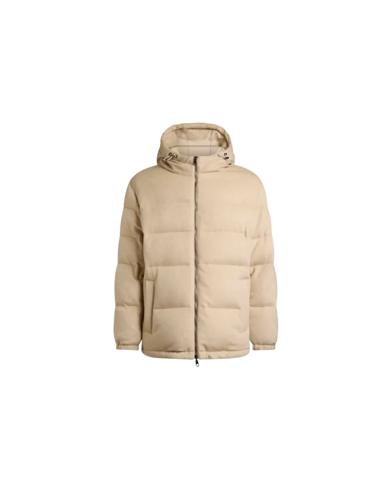Etro Steppjacke Aus Kaschmir Mit Kapuze, Herren, Beige, Größe Beige