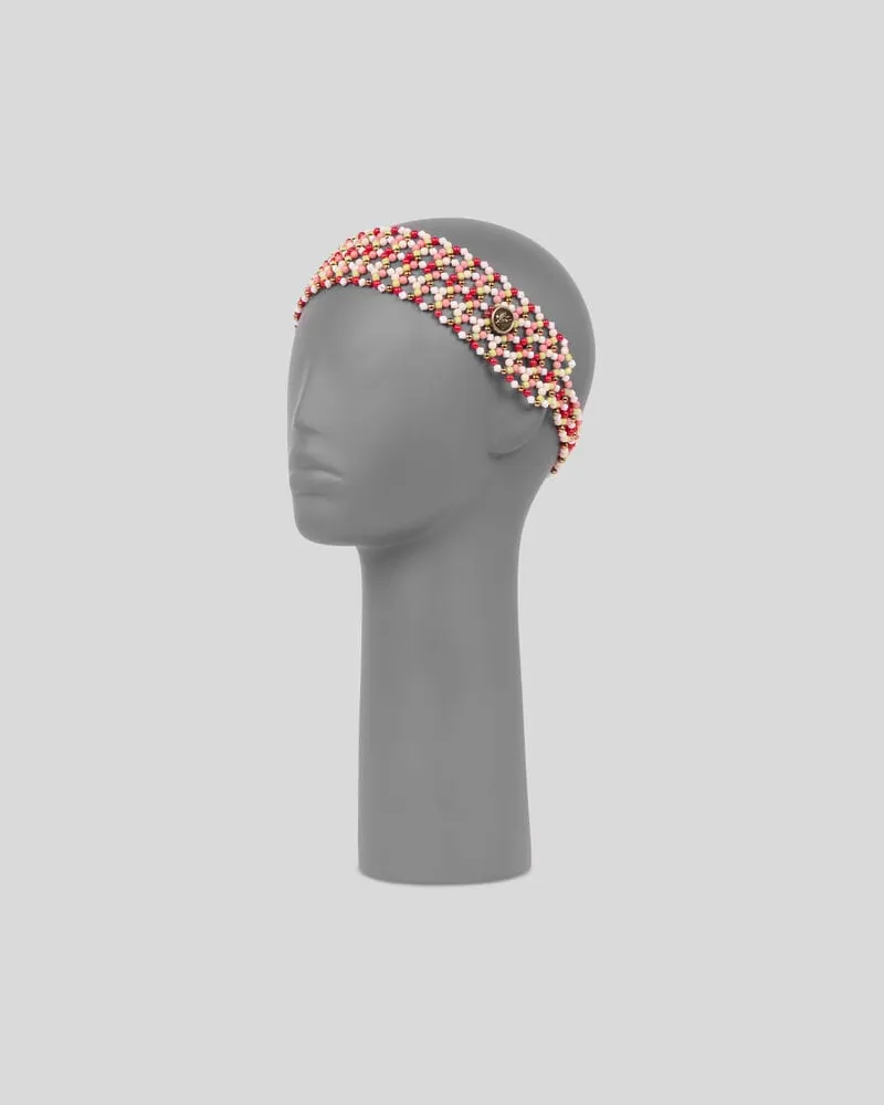 Etro Haarband Aus Kleinen Perlen, Damen, Multicolor Multicolor