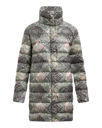 Etro Bedruckte Daunenjacke Aus Nylon, Damen, Weiß Weiß