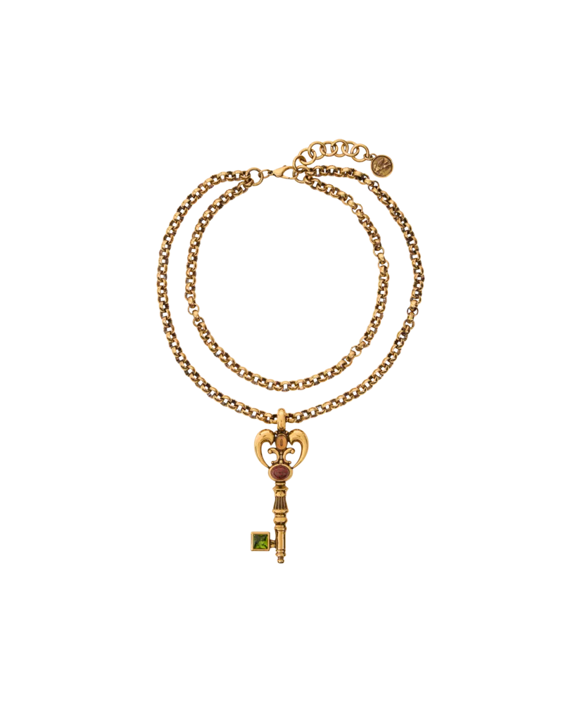 Etro Halskette Mit Anhänger In Schlüsselform, Damen, Gold Gold