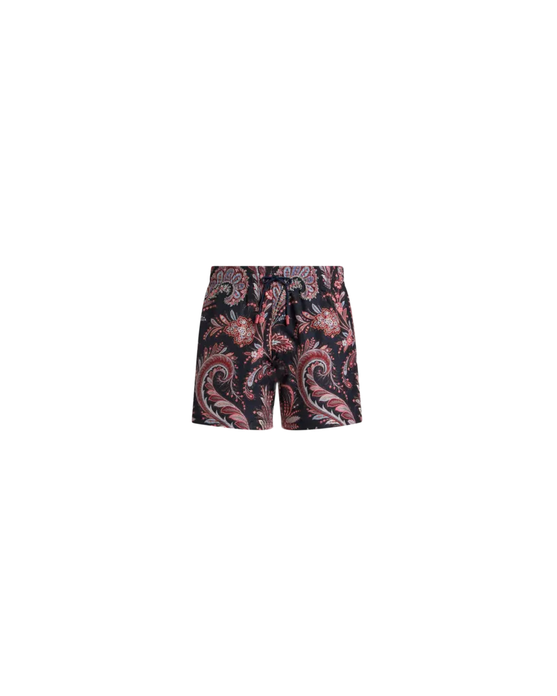 Etro Badeshorts Mit Floralem Paisley-print, Herren, Blau, Größe Blau