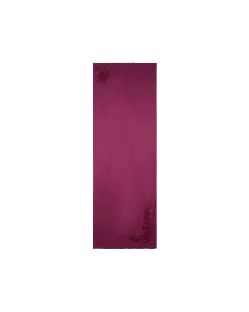Etro Schal Aus Kaschmir Und Seide Mit Stickerei, Herren, Violett Violett