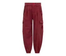 Cargohose Aus Baumwolle Mit Chevron-muster, Bordeaux, Größe