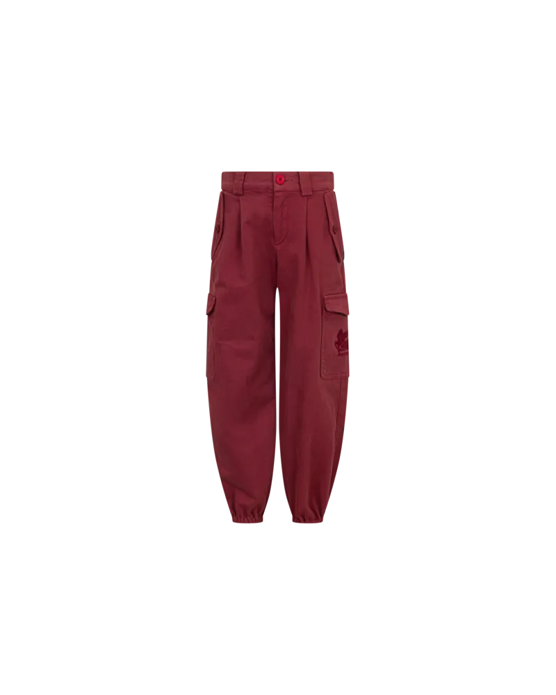 Etro Cargohose Aus Baumwolle Mit Chevron-muster, Bordeaux, Größe Bordeaux