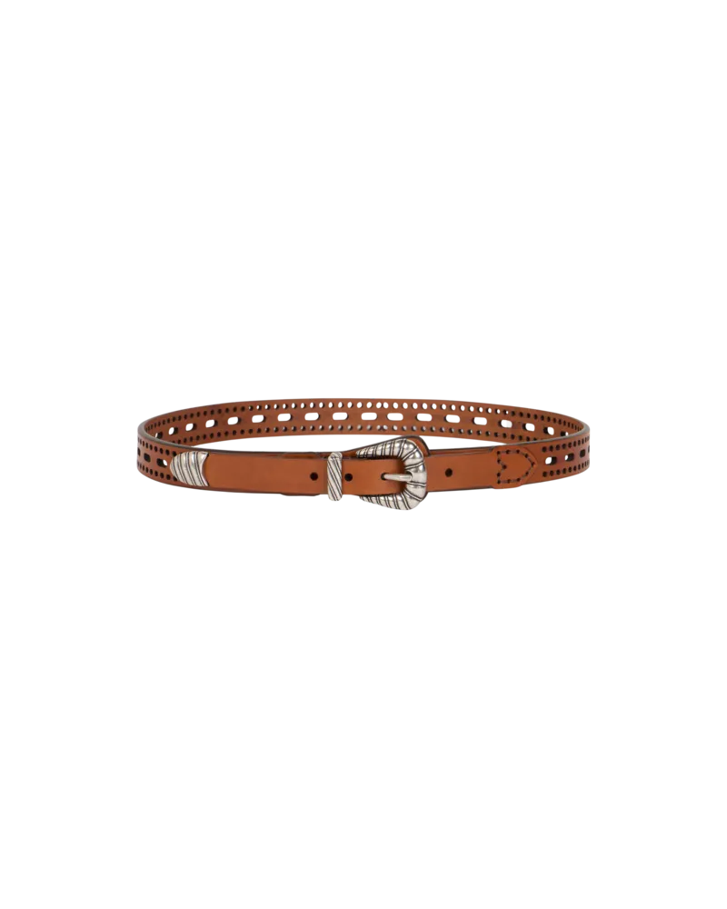 Etro Ledergürtel Mit Details Im Lochmuster, Damen, Braun, Größe Braun