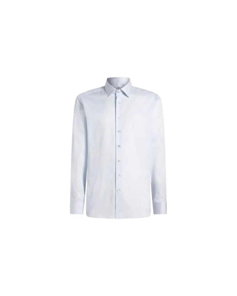 Etro Hemd Aus Baumwolljacquard, Herren, Hellblau, Größe Hellblau