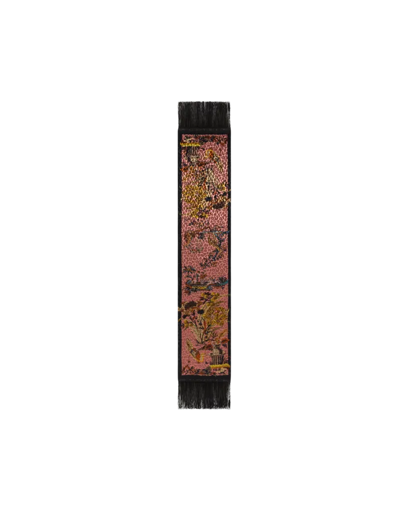 Etro Schal Aus Samt Aus Einer Seidenmischung Mit Leopardenmuster, Damen, Rosa Rosa