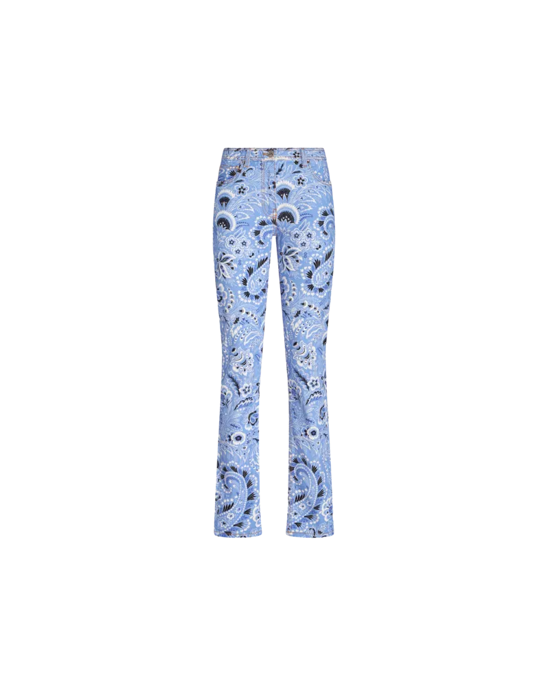 Etro Skinny-jeans Bandana, Hellblau Hellblau