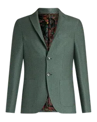 Etro Blazer Aus Baumwolljersey, Herren, Grün Grün