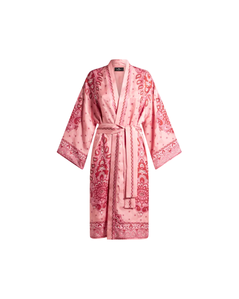 Etro Kesa Aus Jacquard-gewebe Mit Gürtel, Damen, Rosa, Größe Rosa