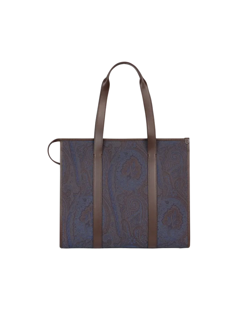 Etro Shoppingtasche Etro Essential Aus Jacquard, Herren, Navyblau Navyblau