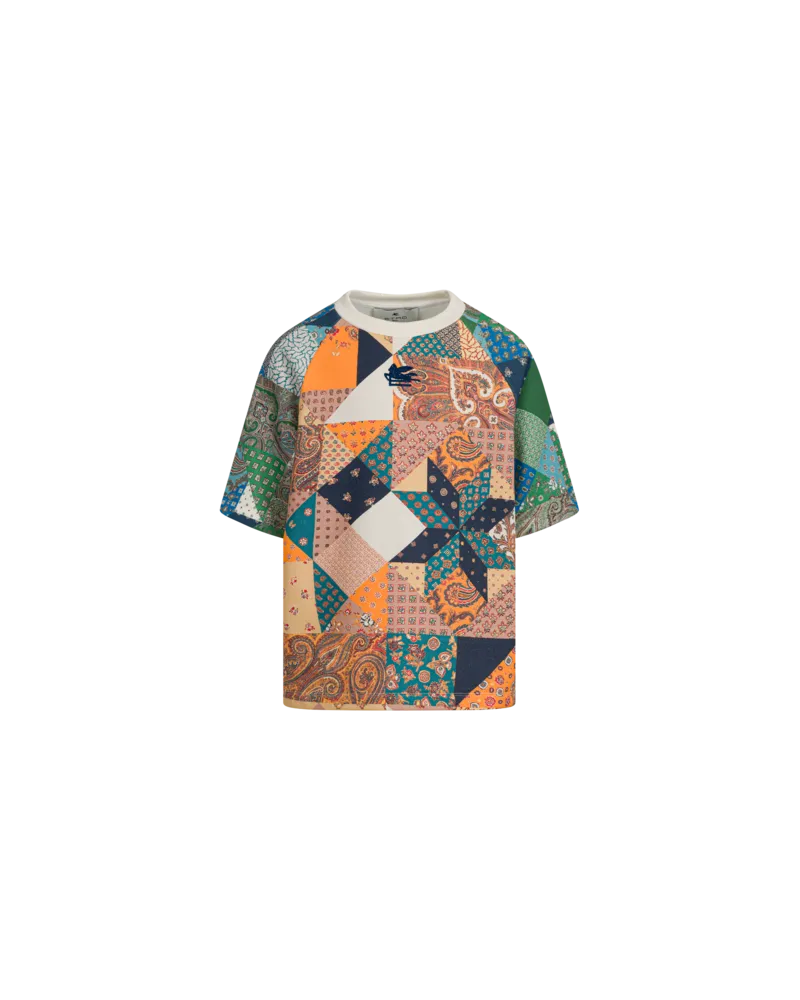 Etro Sweatshirt Mit Halbem Arm Und Patchworkmuster, Multicolor, Größe Multicolor