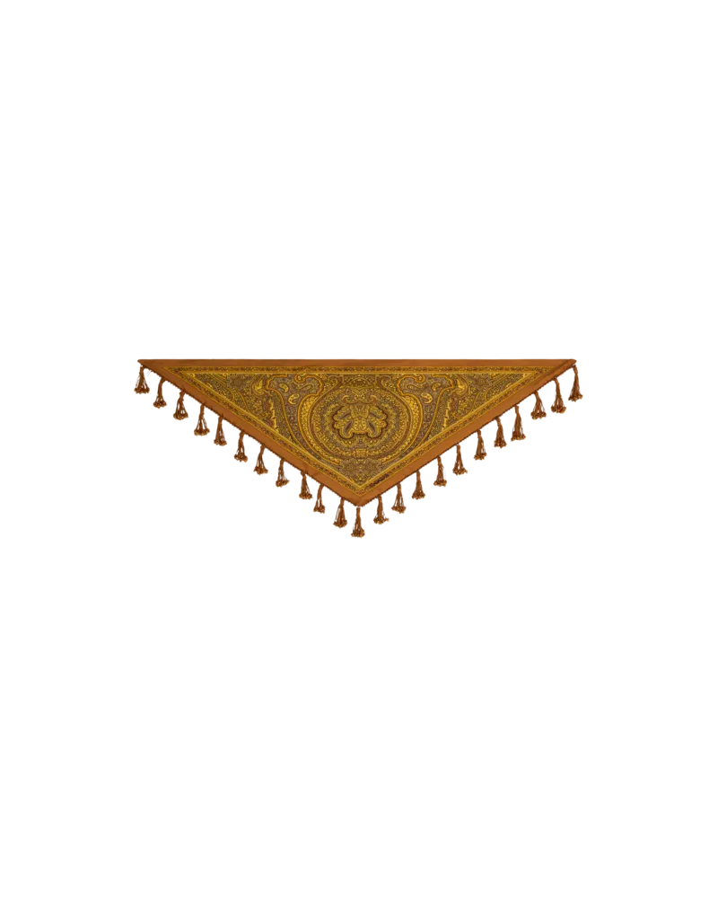 Etro Bandana Aus Seide Mit Schmuck-fransen Und Symmetrischem Motiv, Damen, Gelb Gelb