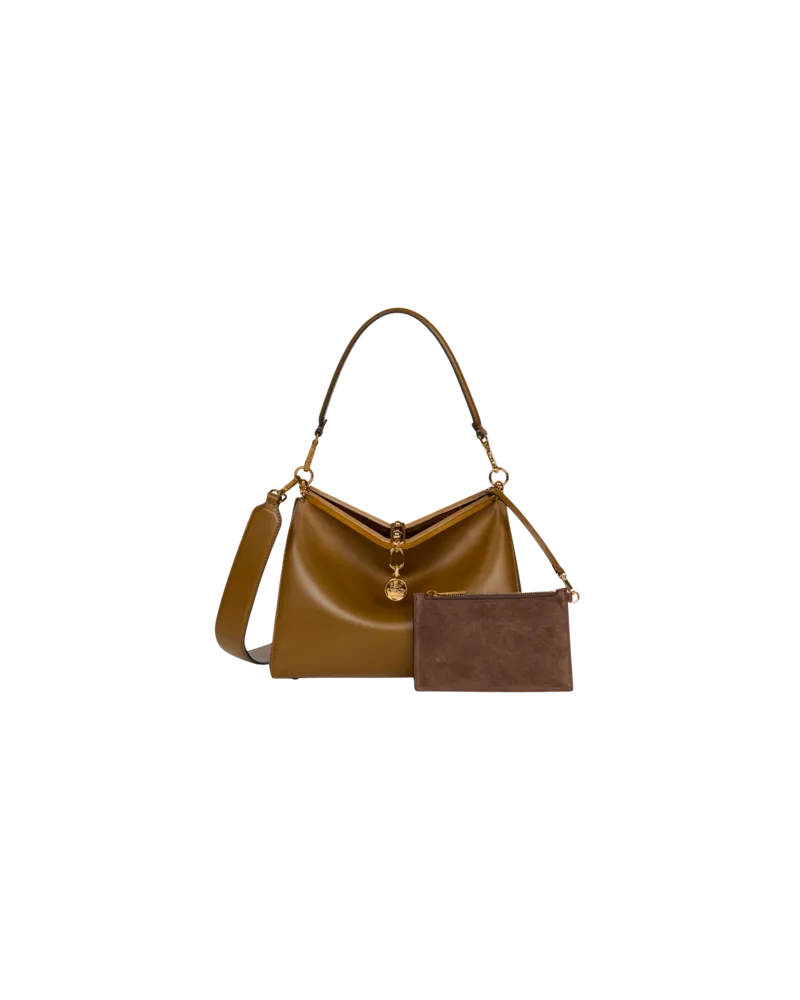 Etro Mittlere Vela Handtasche, Damen, Walnuss Walnuss