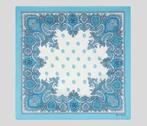 Pochette Aus Seide Mit Paisley-motiv, Herren, Hellblau