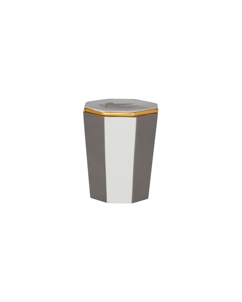 Etro Kerze In Porzellan, Grau Grau