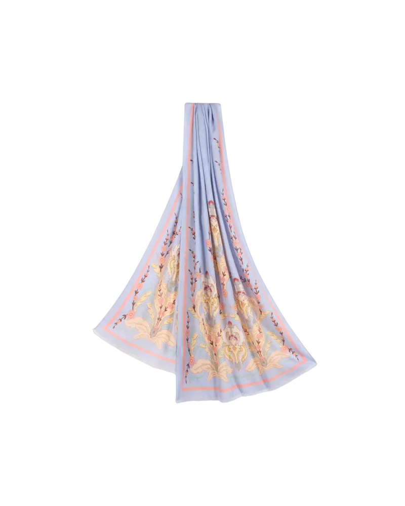 Etro Jacquard-schal Mit Print, Damen, Himmelblau Himmelblau