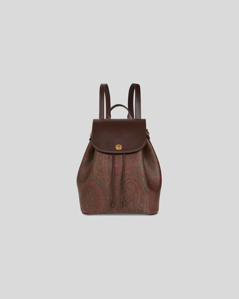 Etro Rucksack Etro Essential Mittelgross Aus Arnica, Damen, Braun Braun