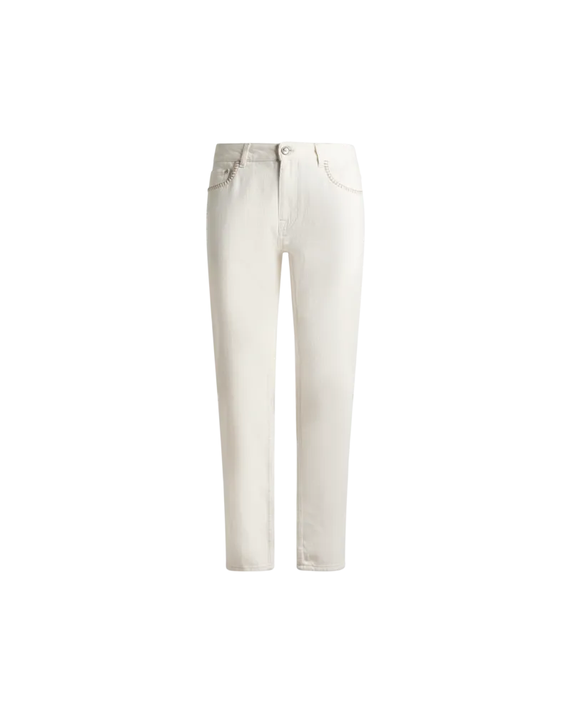 Etro Jeans Im Regular Fit Mit Nähten An Den Vordertaschen, Herren, Weiß, Größe Weiß