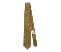 Krawatte Aus Bedruckter Seide, Herren, Gelb