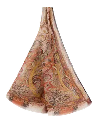 Etro Printed Silk Scarf, Multicolor Multicolor