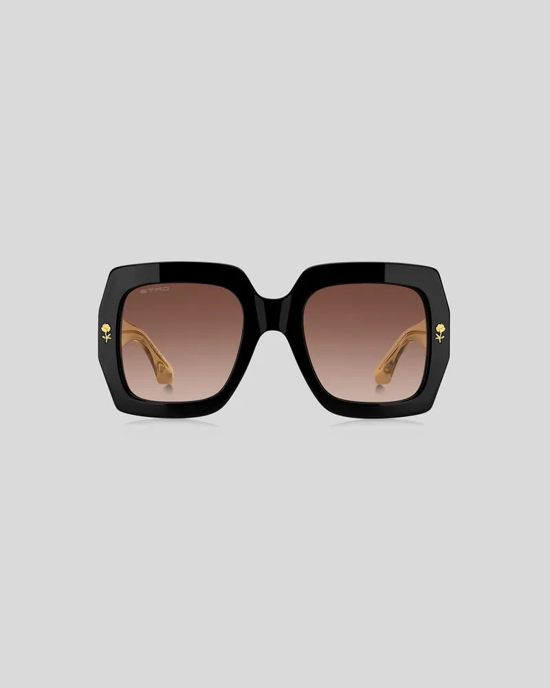 Etro Sonnenbrille Etromania, Damen, Schwarz Schwarz