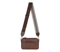 Kleine Umhängetasche Mit Arnica-muster, Herren, Braun